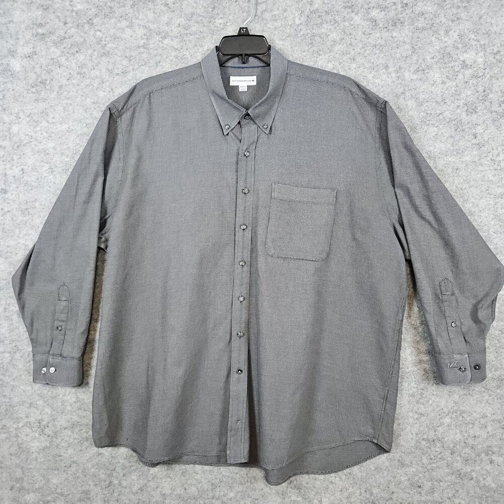 Cutter &‎ Buck Men's Size 3XB Black & White Mini Houndstooth/Puppytooth Pattern